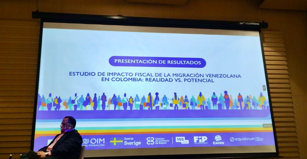 comvenezuela's tweet photo. 🧵Participamos en el panel de la presentación de resultados del ‘Estudio de impacto fiscal de la migración venezolana en Colombia: Realidad vs. Potencial’ liderado por @ideaspaz, @kas_colombia, #CAVEX, @OIMColombia. https://t.co/l7oiladejV