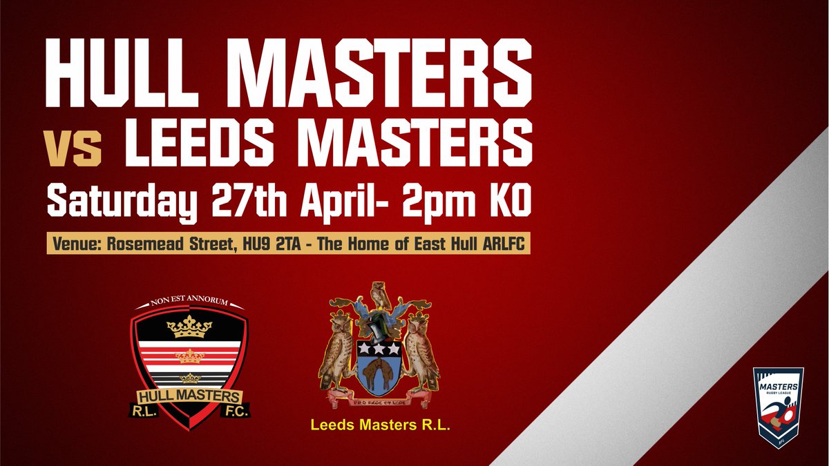 Next up, we welcome @LeedsMasters to East Hull this Saturday ⤵️