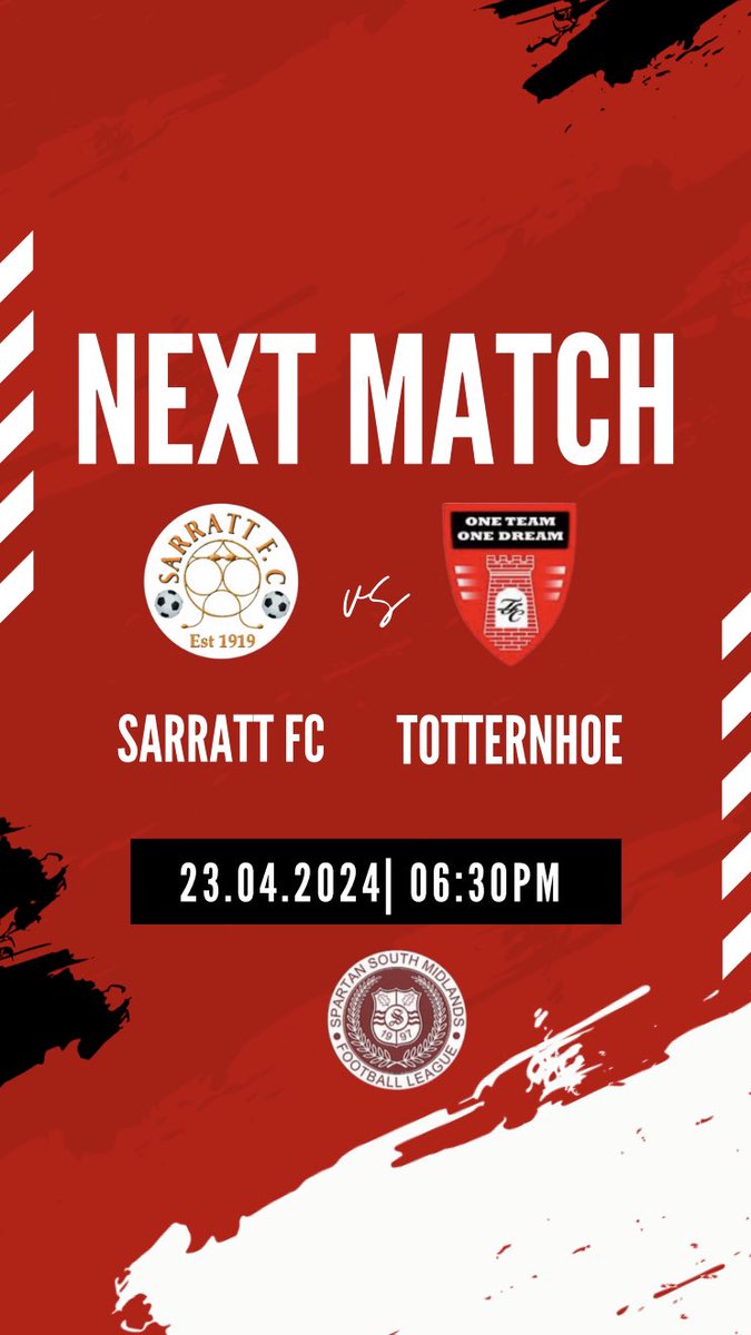 The next game is away to sarratt .if you are free go and support the boy .up the totts