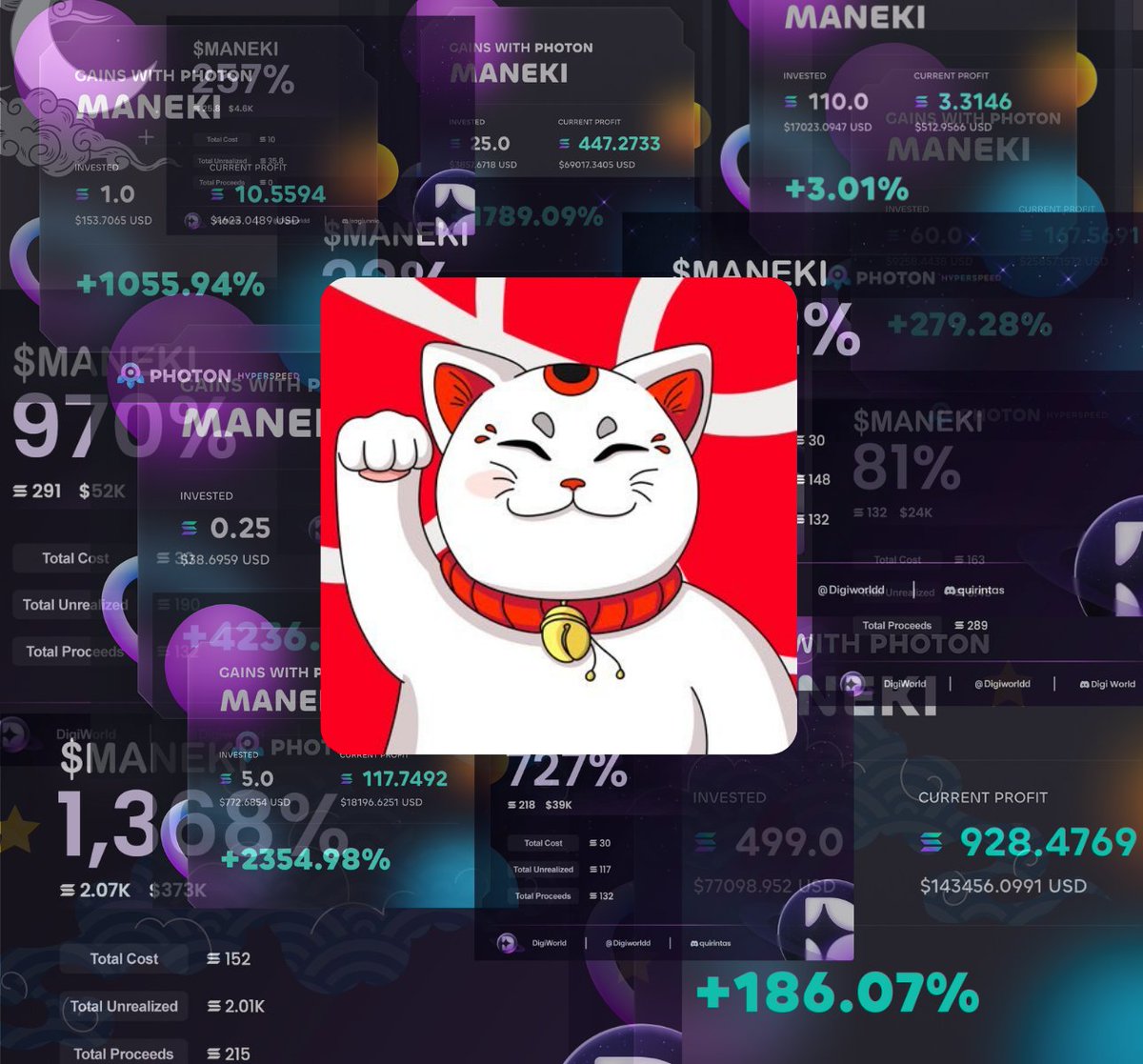 Safe to say members destroyed the $MANEKI stealth launch this morning with the first scan at $4M !🏯