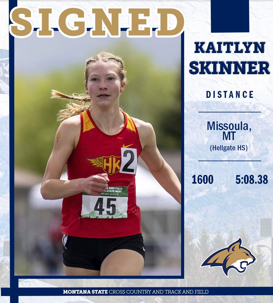 𝗦𝗜𝗚𝗡𝗘𝗗 ✍️ The reigning Class AA state champion in the 1600 from Missoula is a Bobcat 🔒 #GoCatsGo