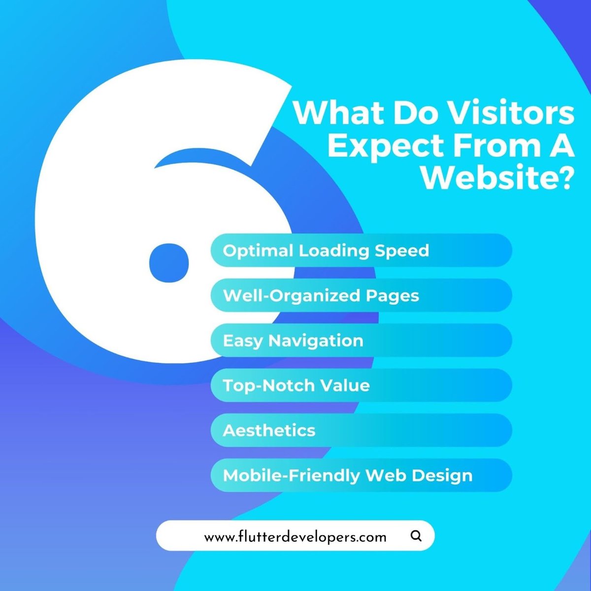 Know what your visitors expect from your website. Understanding and catering to your audience's needs can significantly enhance your online presence and user satisfaction.
---
🌐 flutterdevelopers.com 
.
#Flutter #flutterdevelopers #appdevelopment #digitalmagic #userexperience