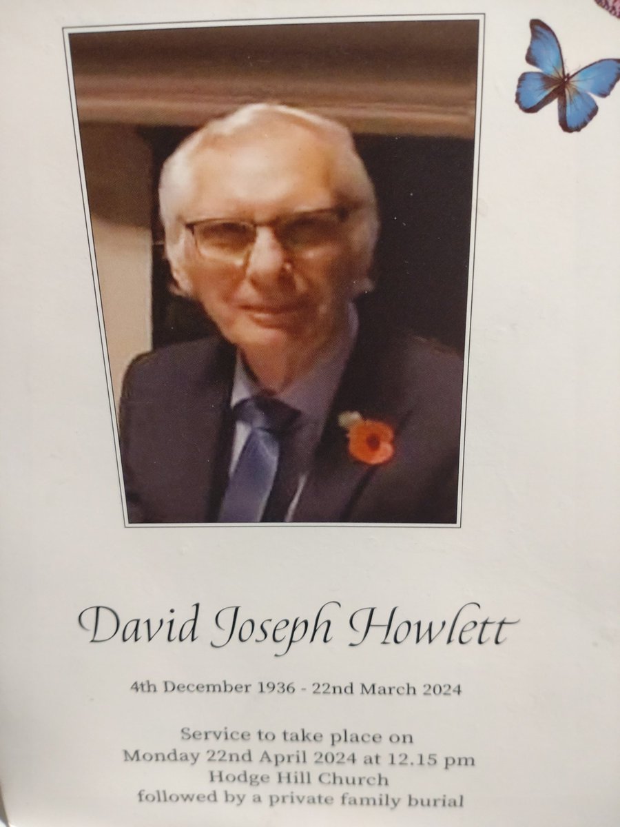 AntonyHowlett's tweet photo. Said Goodbye To My Dad today My Hero love you DAD x https://t.co/Bkid9c6vBI