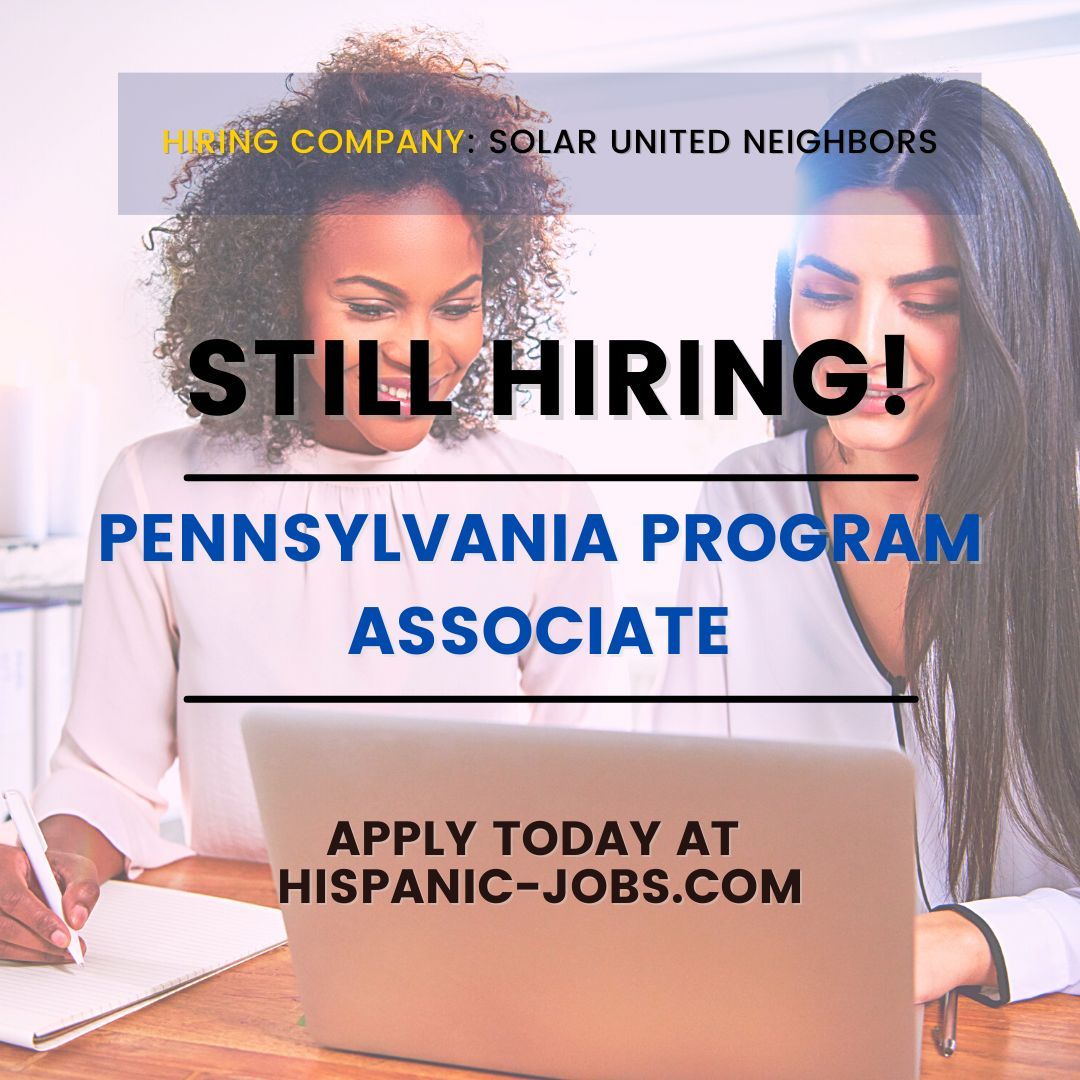 JOB: Pennsylvania Program Associate
Submit your application to buff.ly/4agwEFs
#ProgramAssociateJobs #ProgramManagement #AdministrativeJobs #Nonprofit #ProjectManagement #ProgramCoordinator #JobOpening #Employment #hispanic #bilingual #bilingualjobs #bilingualspanish #job