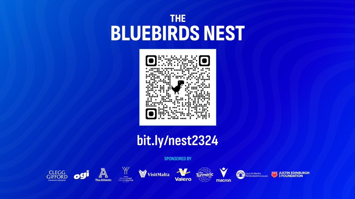 As just announced on the @purewestradio Sports Show, voting for #TheBluebirdsNest 23/24 Awards is now open! 🏅 You have exactly one week to cast your vote, and you can do so right now by scanning the QR code or following the link below! ⏳ 👉 bit.ly/nest2324