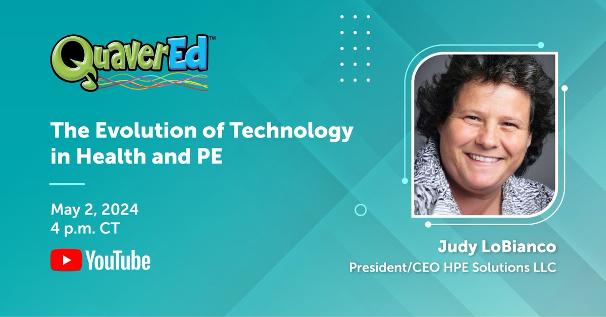 Got plans for May 2? Join the past President of SHAPE America, @jlobianc, as she offers insights into the appropriate and effective use of #EdTech in #HealthEd and #PhysEd! 🙌 Register here: bit.ly/3U8Be1X