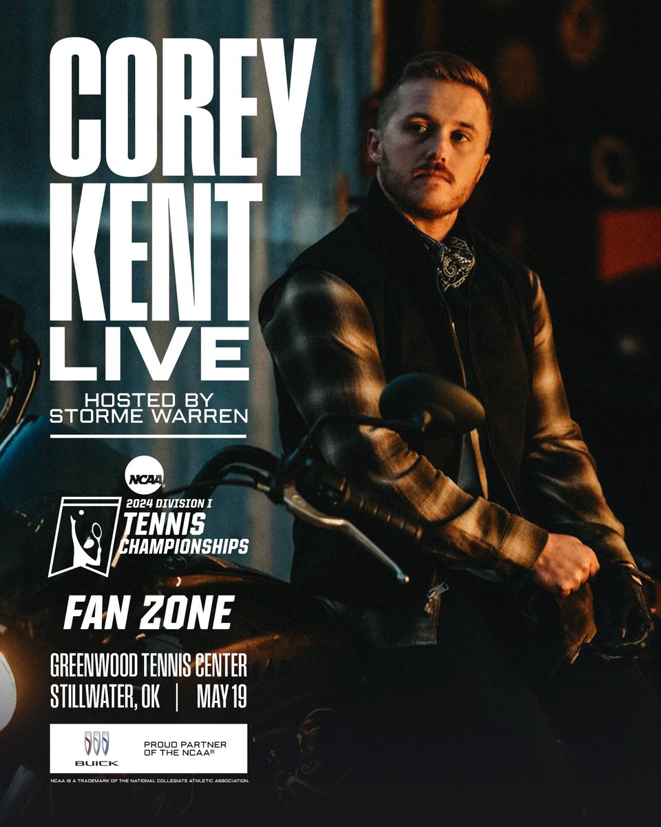 We’re happy to announce @COREYKENT will be performing in the @NCAA Fan Zone during the National Championship! 📅: May 19 📍: Greenwood Tennis Center