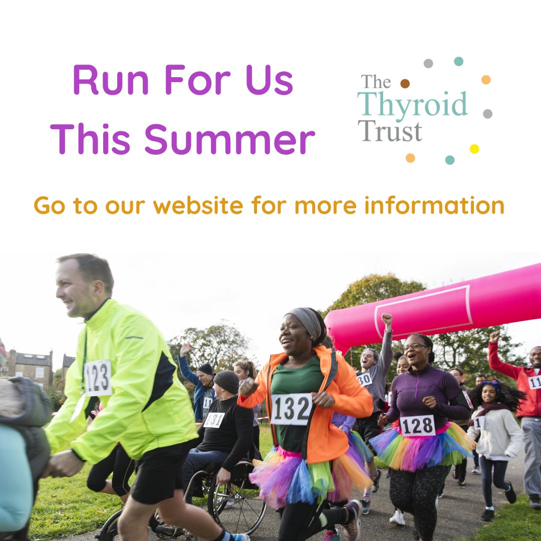 Are you a keen runner or swimmer? ​We have teamed up with Run For Charity to give you the opportunity to fundraise for us as you do something you love.

Go to thyroidtrust.org/run-or-swim.ht… to find an event for you!

#thyroidpatients #thyroidhealth #thyroiddisease #fundraising