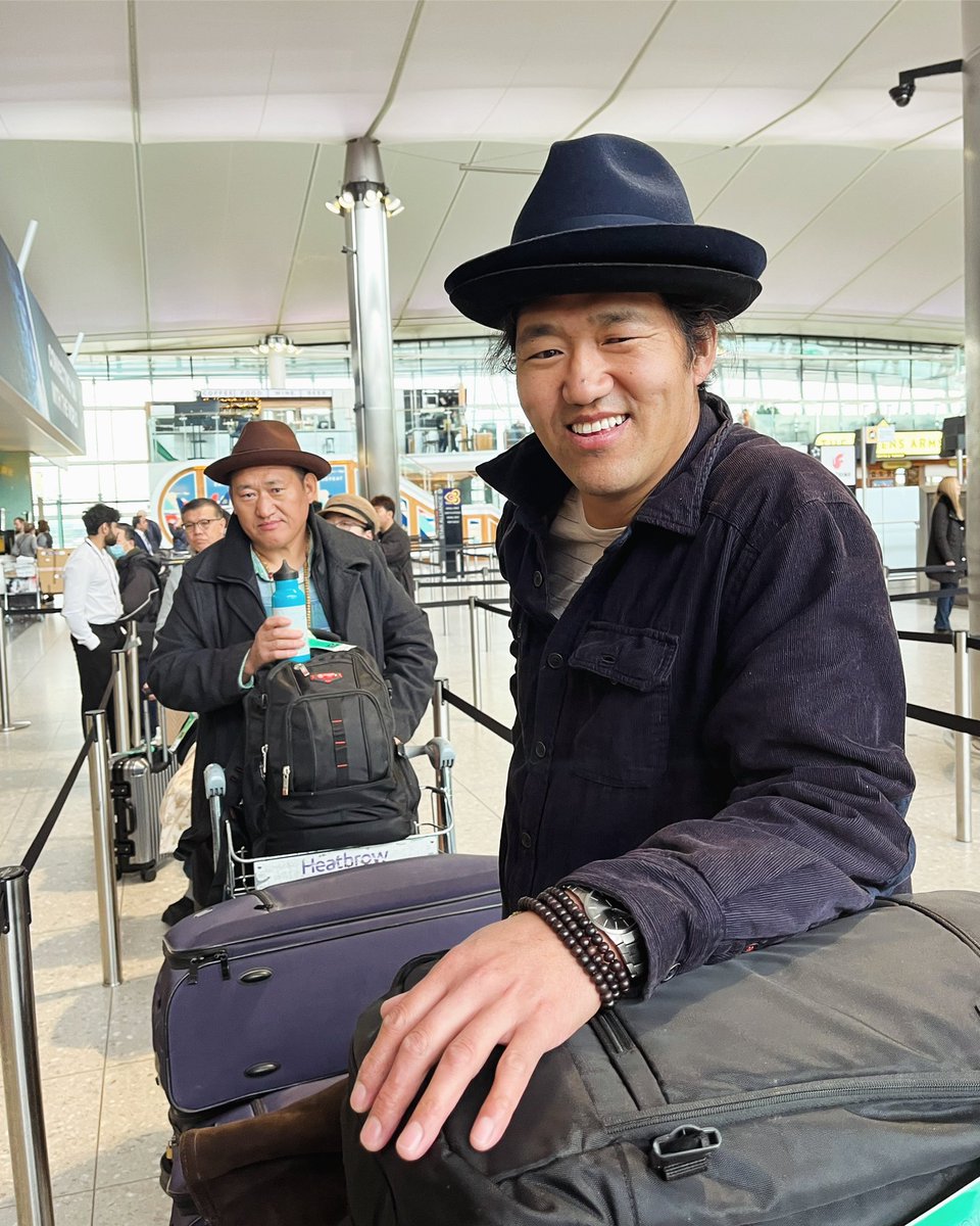 We’re only in Heathrow - how did they go fully Tibetan already? There’s no internet in the village, so see you on the other side. xx