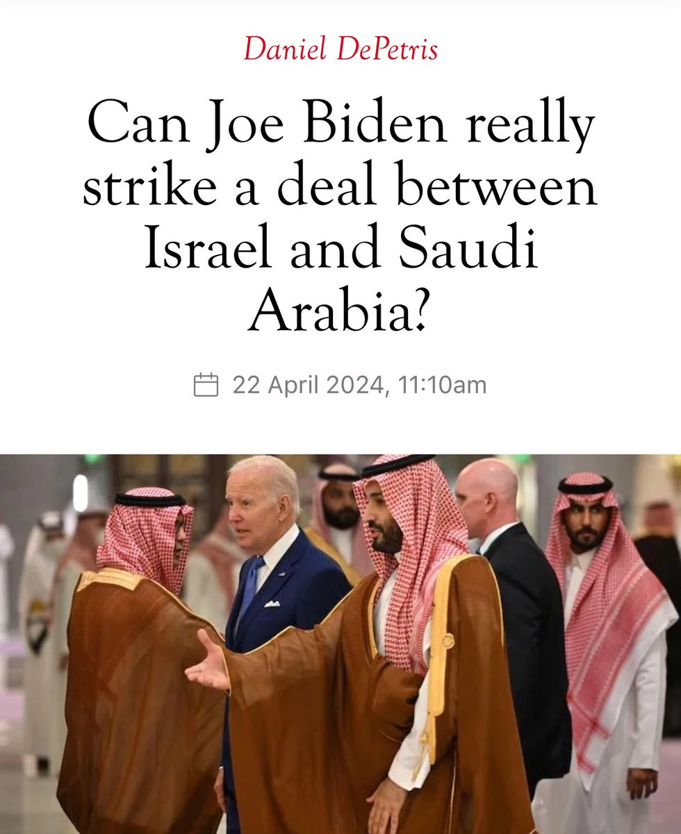 Biden is obsessed with making history in the Middle East, even as the pieces he needs to complete this tough diplomatic puzzle are scattered all around him. spectator.co.uk/article/can-jo…