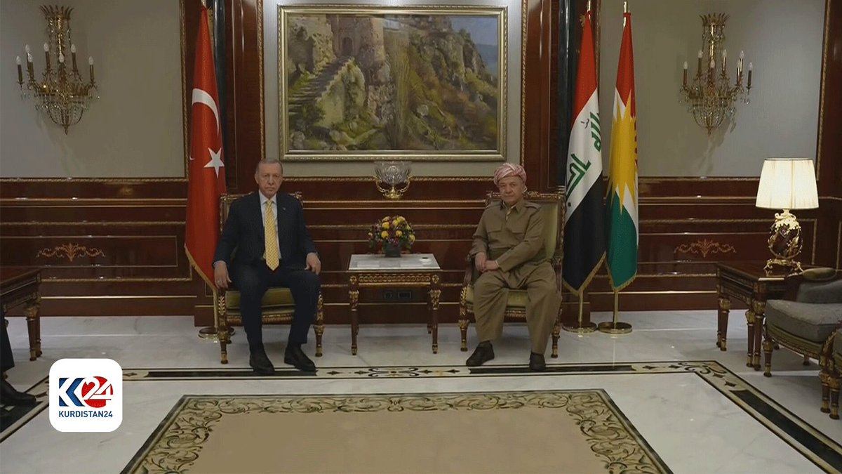 Kurdistan Democratic Party (KDP) President Masoud Barzani received Turkish President Recep Tayyip Erdogan.

📸Kurdistan24