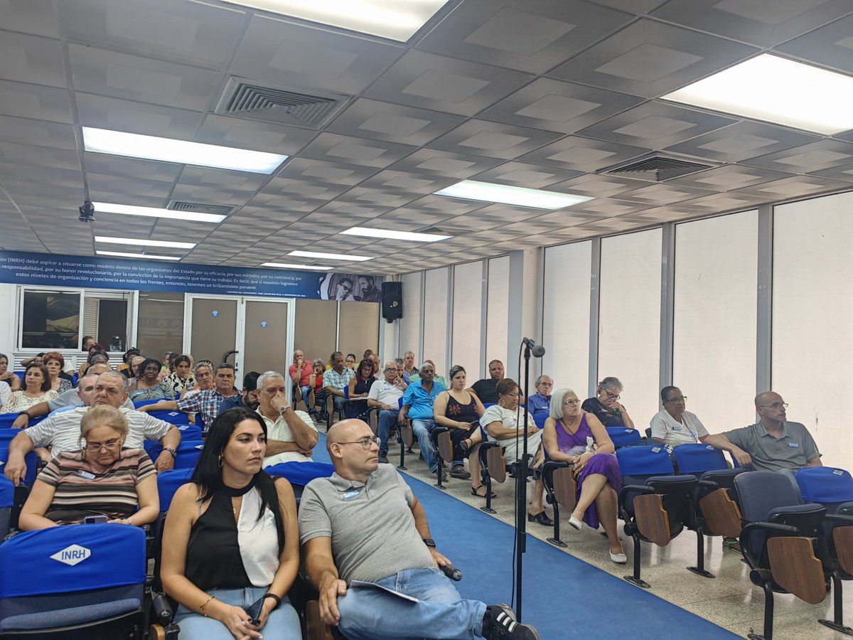 Estamos participando, en la asamblea de afiliados, de la Sección Sindical de la Sede del #INRHCuba , con una amplia participación de los trabajadores #CubaViveYTrabaja #INRHCuba