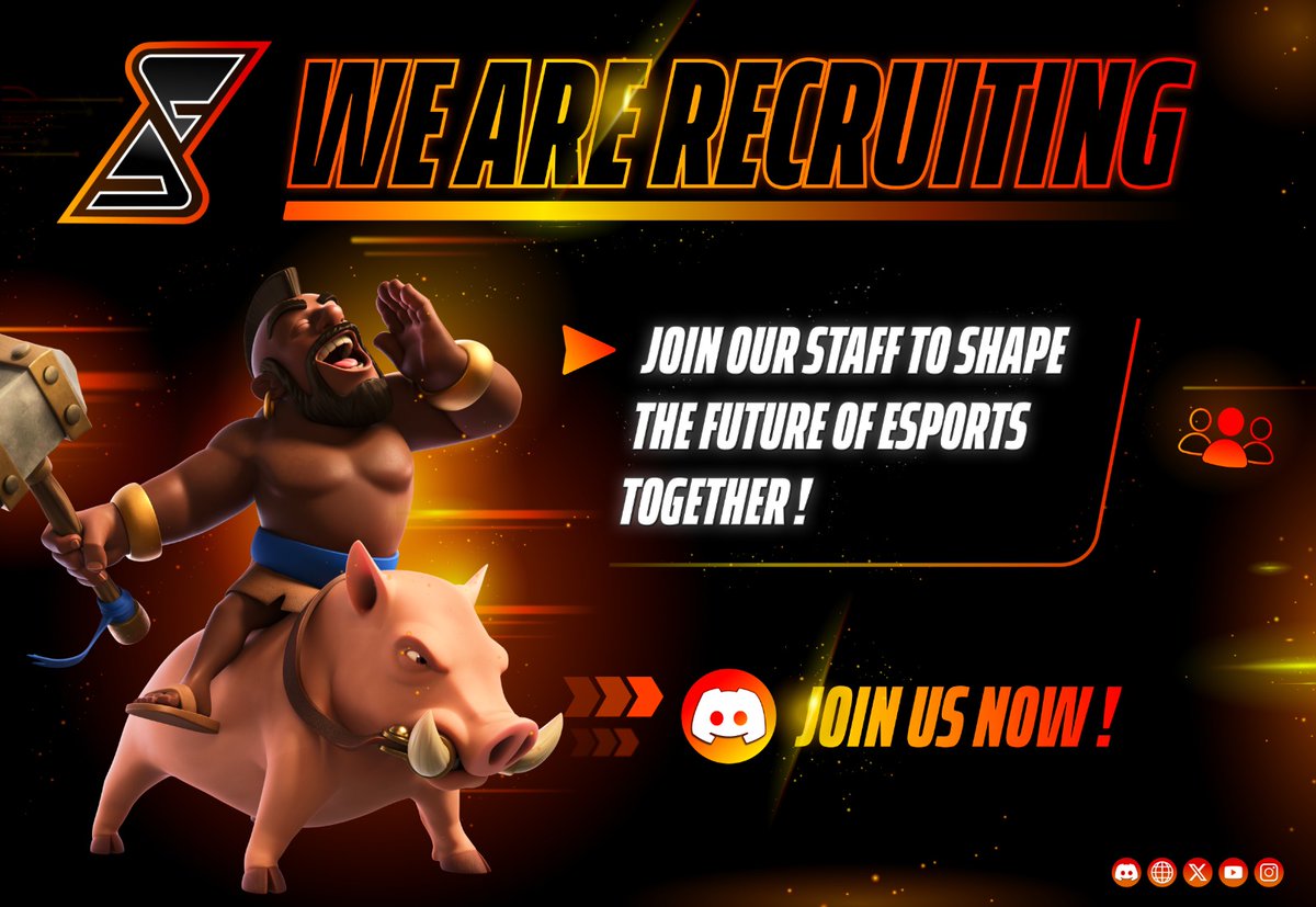 ♥️ Love Clash of Clans? We're expanding our team and looking for dynamic individuals. All are welcome to apply! 🌟 🛜 Discover the backstages of an eSports structure operating for thousands of players ! Open a ticket NOW to apply on our Discord in comments! 🤩 #EonLeague