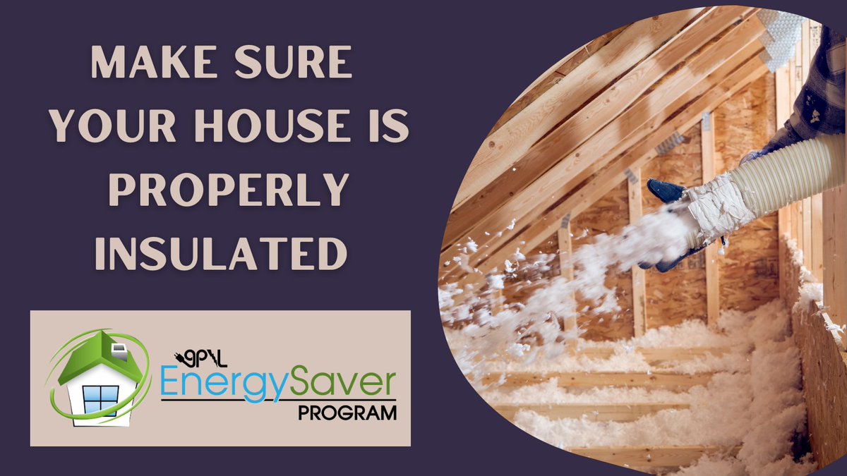 Did you know that a home with inadequate insulation can lose as much as 40% of its cool air in the summer? Adding insulation could earn you bill credits as part of the EnergySaver Wholehouse Weatherization Program.

Program details: gpltexas.org/save-energy-mo…