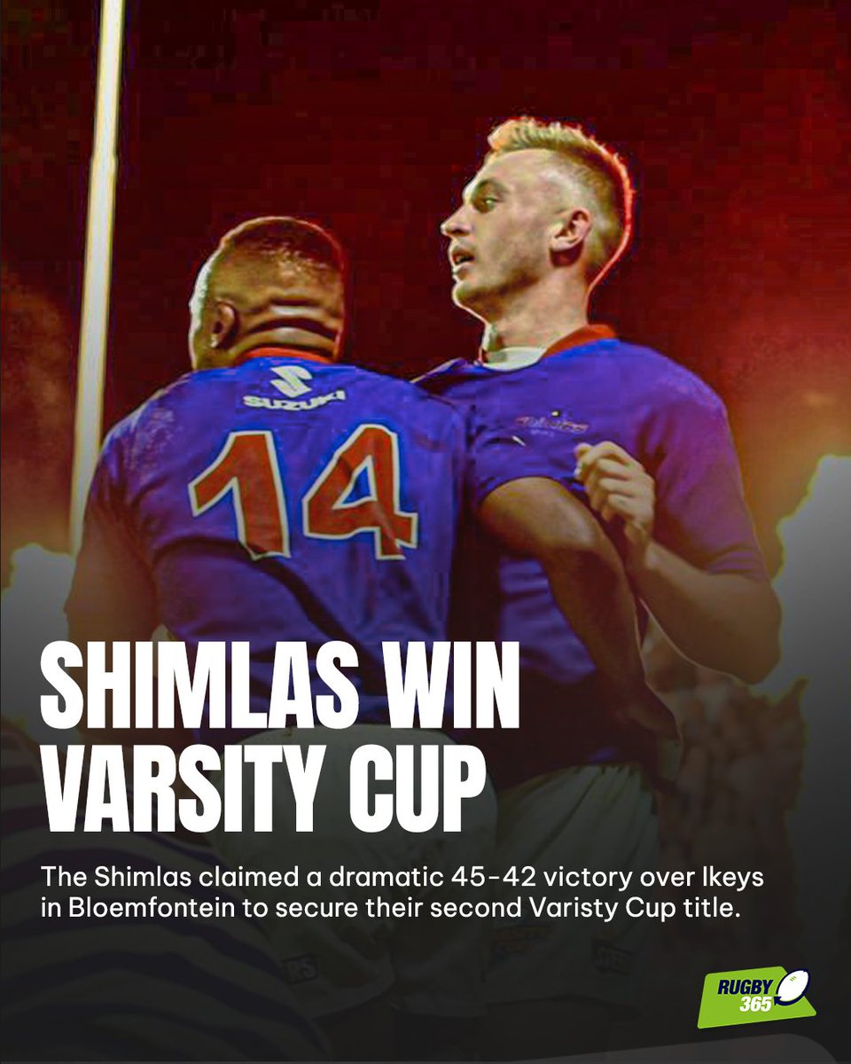 An absolute thriller of a Varsity Cup final 😱 A last-minute penalty by Ethan Wentzel securing a famous victory for the men from Bloemfontein 🏆 #Rugby365 #VarsityCup #Rugby