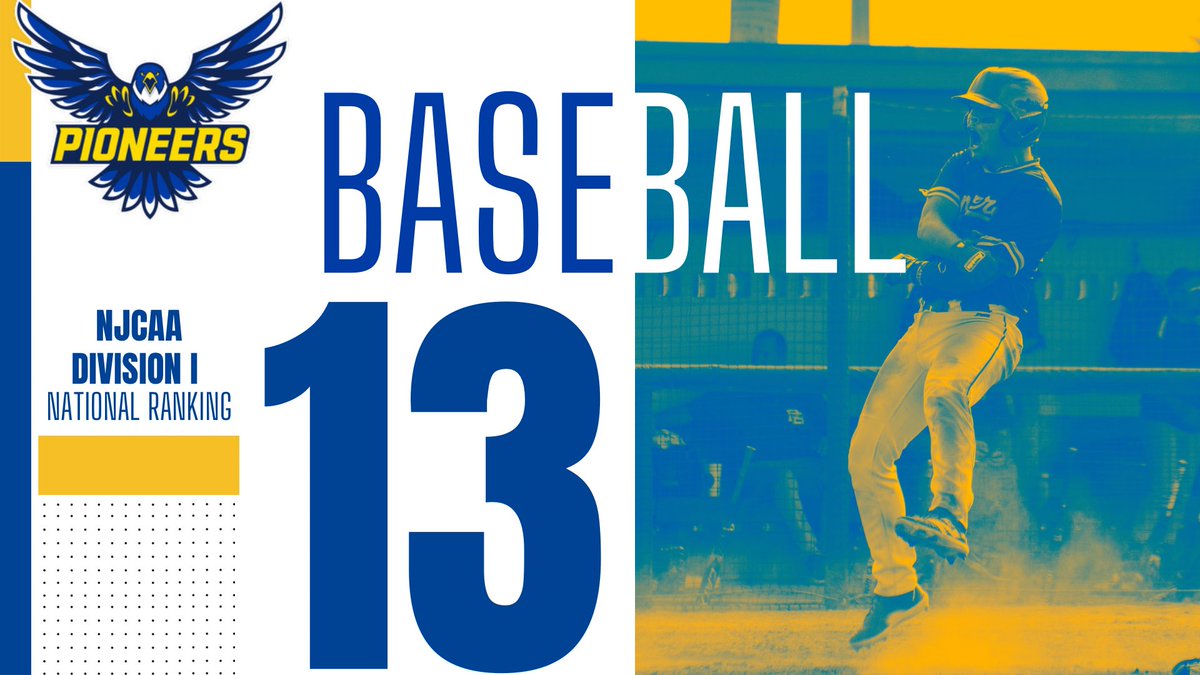 Pioneer Baseball makes their appearance in the NJCAA DI Baseball National Poll!