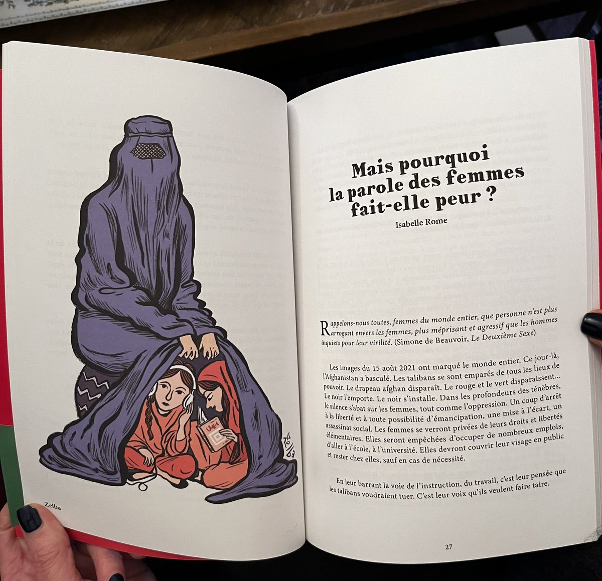 Demain soir présentation du livre “ Résistance , Renaissance” en soutien aux femmes afghanes chez <a href="/libralire/">Librairie Libralire</a>
Soutenir Radio Begum <a href="/Hamida_aman/">Hamida Aman</a> 
et la condition des femmes en Afghanistan c’est aussi défendre les valeurs universelles de liberté et d’égalité partout dans le monde.