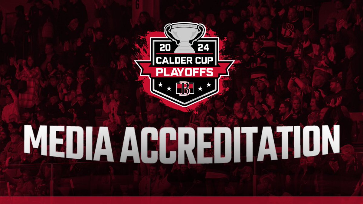 NEWS RELEASE: #BellevilleSens announce details for 2024 Calder Cup Playoff Media Accreditation. Details: bit.ly/3w62wOh Media Accreditation Form: bit.ly/3W9XRFx