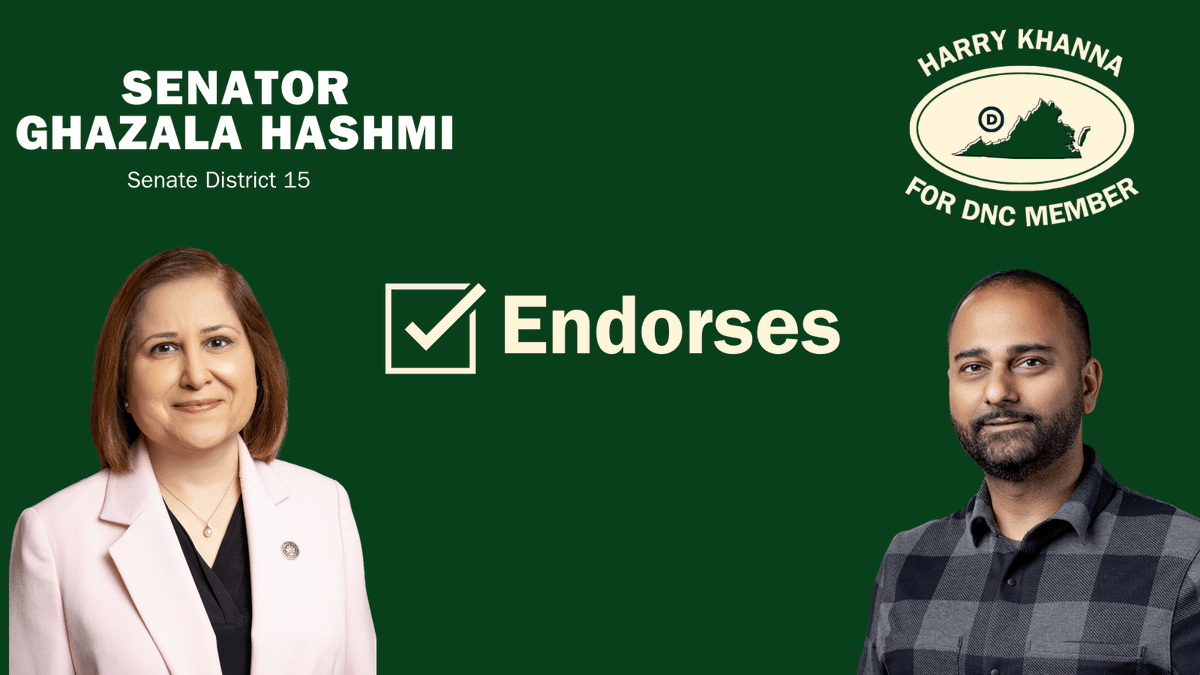 I am honored to announce that I have the support of @SenatorHashmi in this campaign. The Senator has been a tireless fighter for reproductive rights, education, the environment, and access to affordable and safe housing. I couldn't be prouder to have her standing with me.