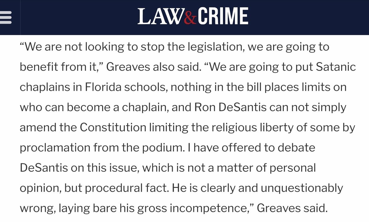 ' @GovRonDeSantis ’ office did not immediately respond to a request for comment Monday.' lawandcrime.com/high-profile/d…