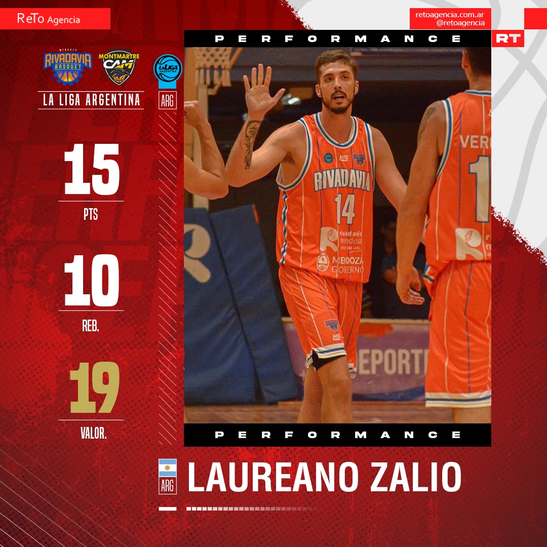 ✅️ PERFORMANCE 🔝
LAUREANO ZALIO 
RIVADAVIA BASQUET
@ligaargbasquet 🇦🇷