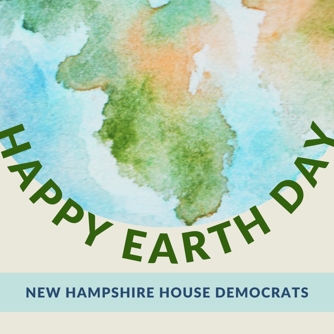 Happy Earth Day, New Hampshire. Our caucus fights for: ♻️Water and Soil free from PFAS ♻️Increasing Energy Efficiency ♻️Lowering Energy Costs ♻️Supporting NH Farmers #NHPolitics #EarthDay2024