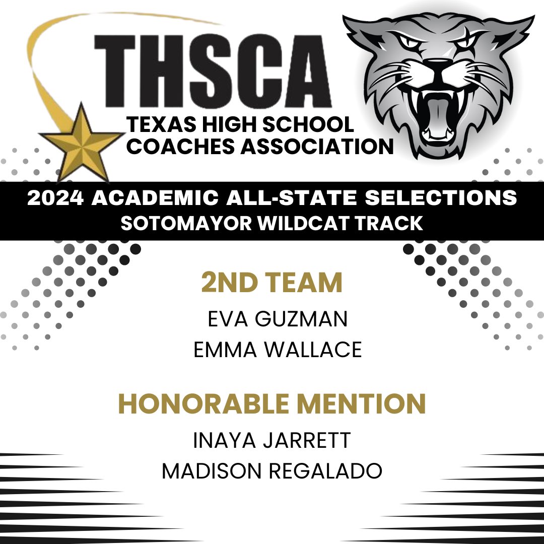 Congratulations to our girls track athletes who have received THSCA Academic All-State recognition!! Keep it up ladies! 🤩🐾 #STUDENTathletes #CATS