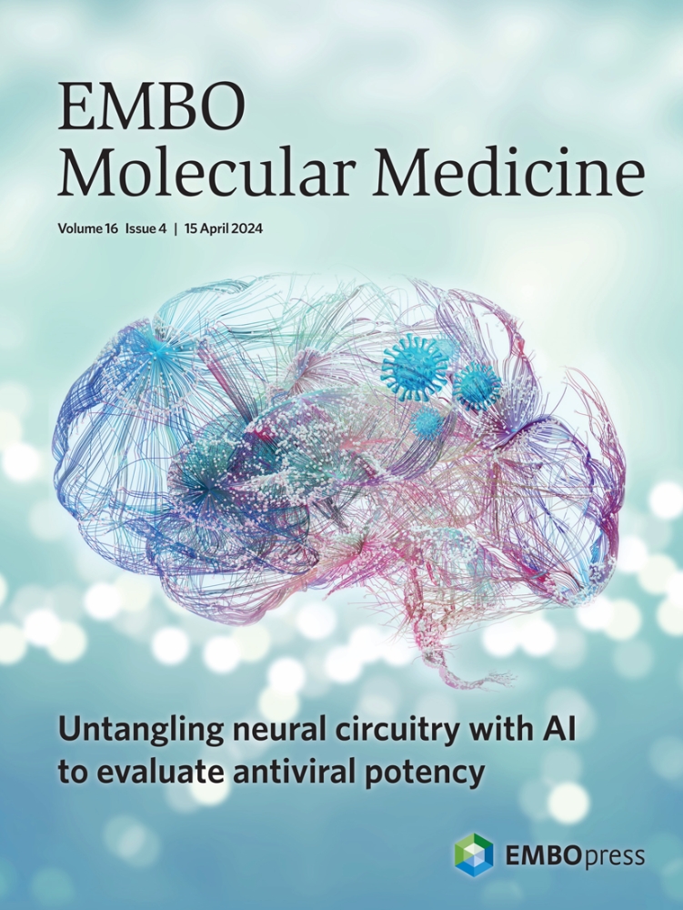 Happy to share our @EmboMolMed journal cover designed by Marie-José Partiot (illustration specialist and mum of 1st author) for our recent article describing human brain explant culture for AI-driven antiviral assessment, by @EmmaPartiot, @BasiaGorda & Co embopress.org/doi/full/10.10…