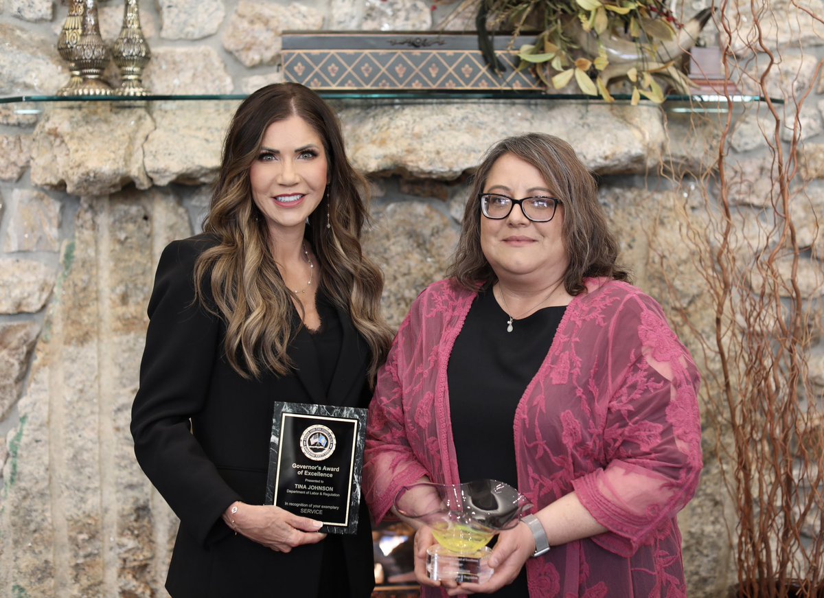 Tina Jonson, an employment specialist in Rapid City for the Department of Labor and Regulation, is the winner of this year's Service Award! Tina is passionate about finding a path forward for every individual. Congratulations, Tina, and thank you for all you do!