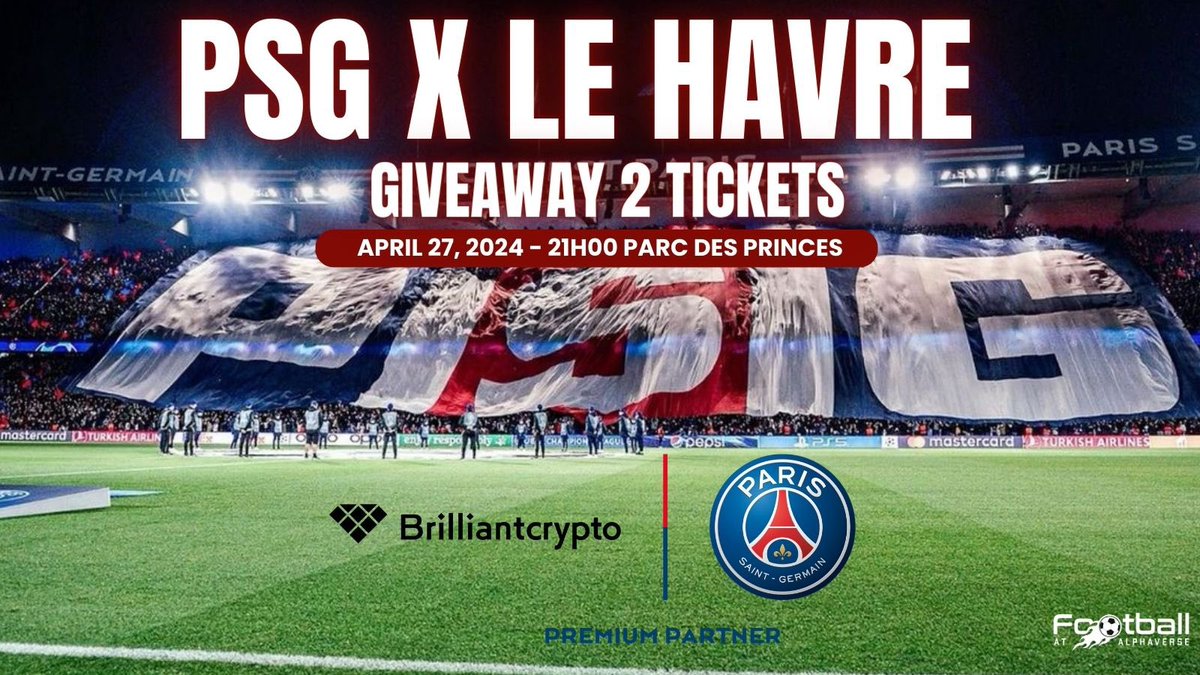 audrey_jhn's tweet photo. GIVEAWAY #GiveawayAlert 🎁

🔸En partenariat avec @Brypto_Official je vous offre 2 places pour le match : PSG - Le Havre ❤️💙

Conditions 👇🏼

- Retweet/Like 
- Follow : @FootballAlphaV @Brypto_Official

TAS : 25/04 🍀 https://t.co/E0zyXT9IUO