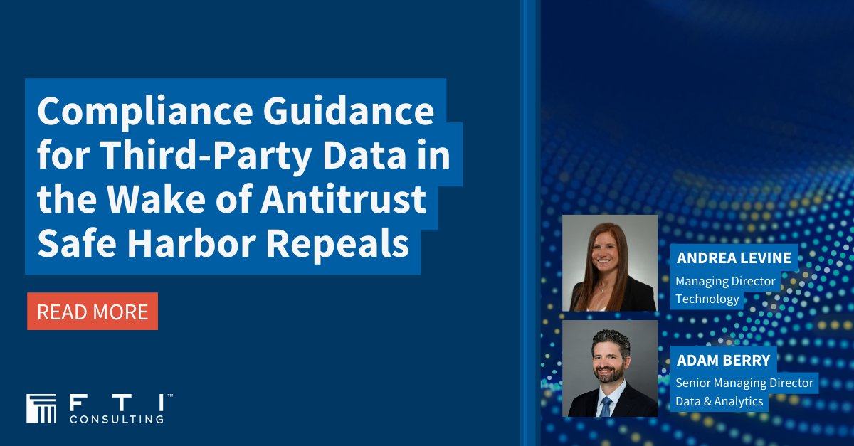 Curious about navigating the evolving landscape of antitrust compliance post-safe harbor repeal? Dive deeper into the implications in our latest article on Compliance Guidance for Third-Party Data in the Wake of Antitrust Safe Harbor Repeals. Read more: bit.ly/49PjApN