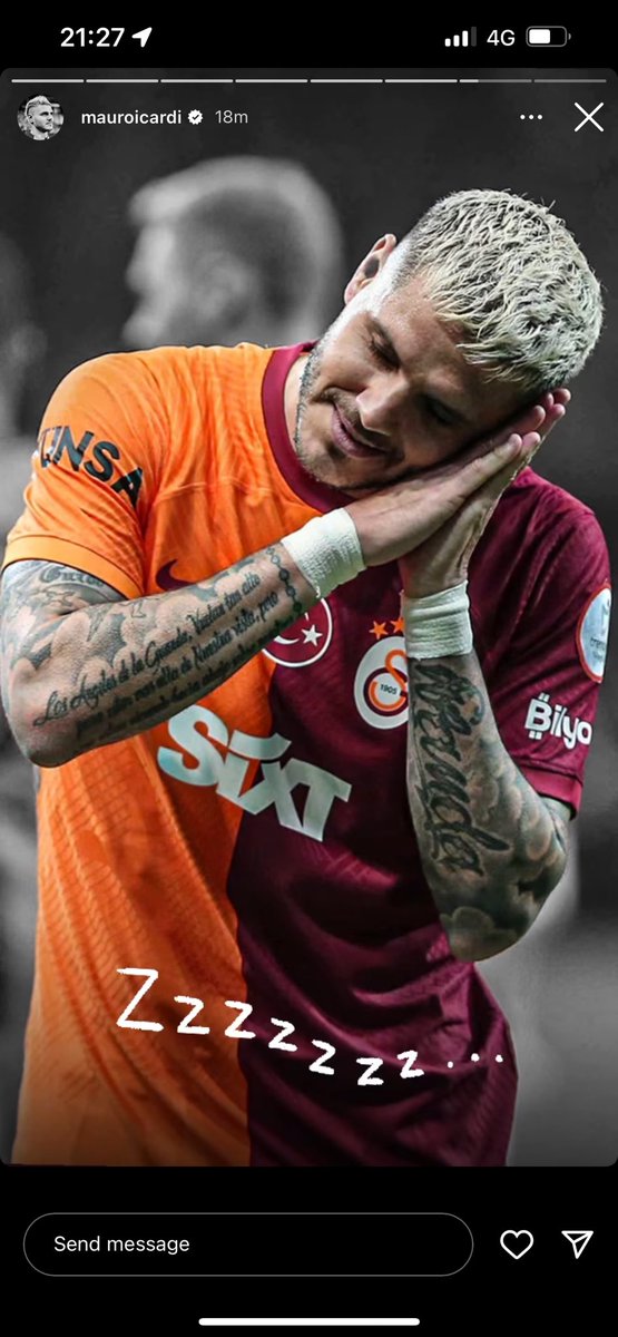 Fenerbahçe’nin puan kaybından sonra Icardi’nin paylaşımı… Bu adam hasta Galatasaraylı 😃
