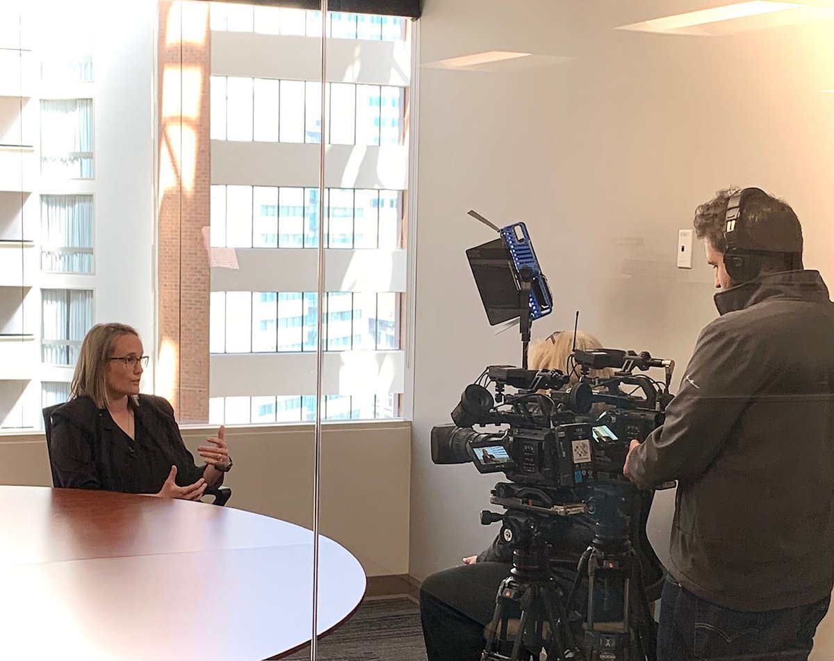 Happy to have @WISH_TV in the office to interview our Sally Saydshoev, director of talent and training programming for Work & Learn Indiana (part of the Institute for Workforce Excellence), for the upcoming “Business, Equity and Opportunities” show (Sunday at 10 a.m. ET).