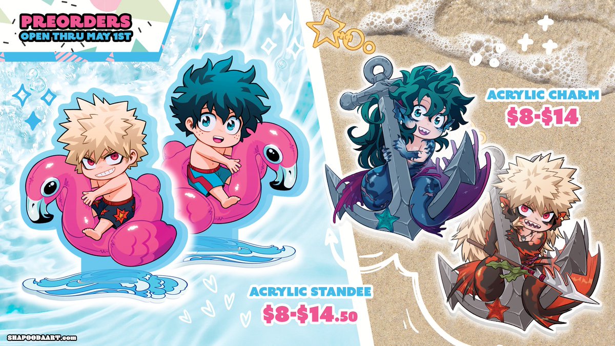 Shapooda's tweet photo. It's almost mermay! :D I'm bringing back the boys🦩

RTs appreciated 🩷 https://t.co/vulM9sMpnL