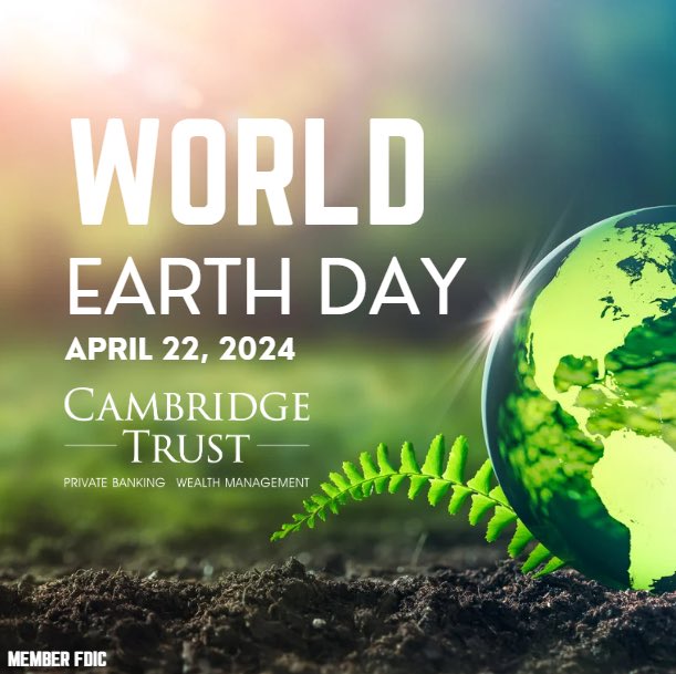 Today is World Earth Day! Together, let's take action to heal and protect our home for generations to come. Learn ore about the ways we help: cambridgetrust.com/about-us/corp-…