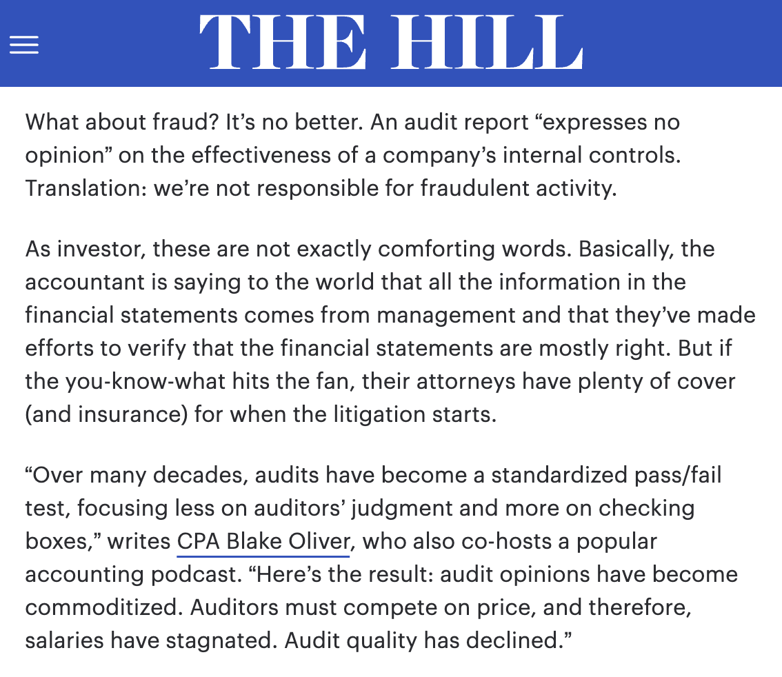 I'm quoted in The Hill. Thanks for taking on this critical issue @genemarks