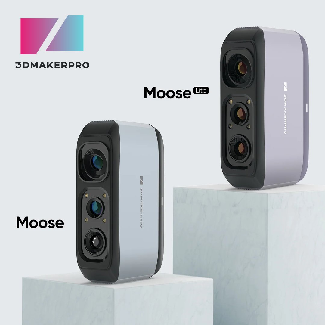 The 3DMakerpro Moose is an AI-assisted scanner for capturing medium-sized objects. With a single frame accuracy of 0.03 mm (Moose) or 0.05 mm (Moose Lite) and the blue light technology, objects come to digital life with ease. ⚡ The 3DMakerpro Moose: tinyurl.com/bdz4cjbe ⚡