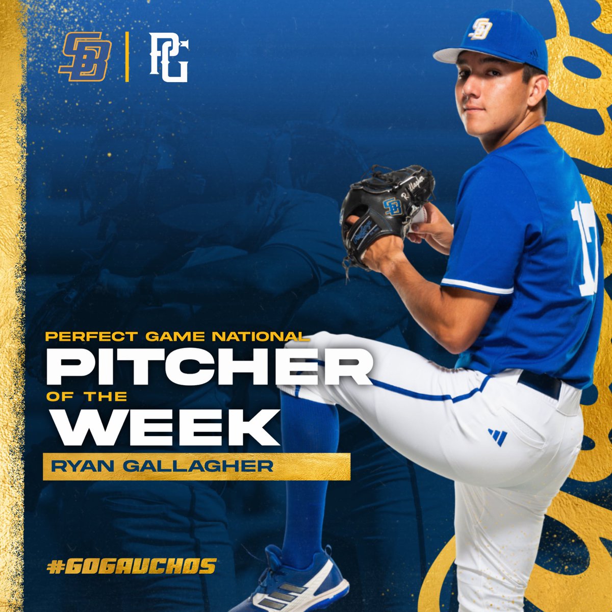 Another one for Gally 🏆 Ryan Gallagher has been named Perfect Game’s National Pitcher of the Week! #GoChos
