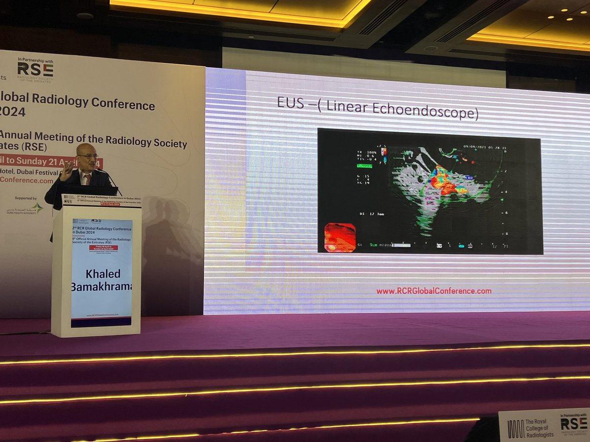 Thrilled to speak on role of Endoscopic ultrasound (EUS) in Pancreatic cancer at 2nd RCR Global Radiology meeting with 8th annual conference of the RSE
Thanks to the organizing committee’s for the invitation and excellent organization 
#rcrdubai
#RSE