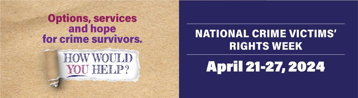 We're proud to recognize National Crime Victims' Rights Week and reaffirm our commitment to support and seek justice for all victims of crime. You are not alone. An array of resources available to victims can be found on our website. ➡️ tinyurl.com/bdfruued