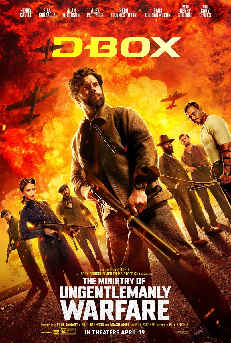 The Ministry Of Ungentlemanly Warfare D-Box poster. #TheActionReturns #TheHorrorReturns #THRPodcastNetwork #Action #ActionMovies #ActionFilms #ActionTelevision #ActionSeries #ActionMoviePodcast #TheMinistryOfUngentlemanlyWarfare #GuyRitchie #LionsgateFilms