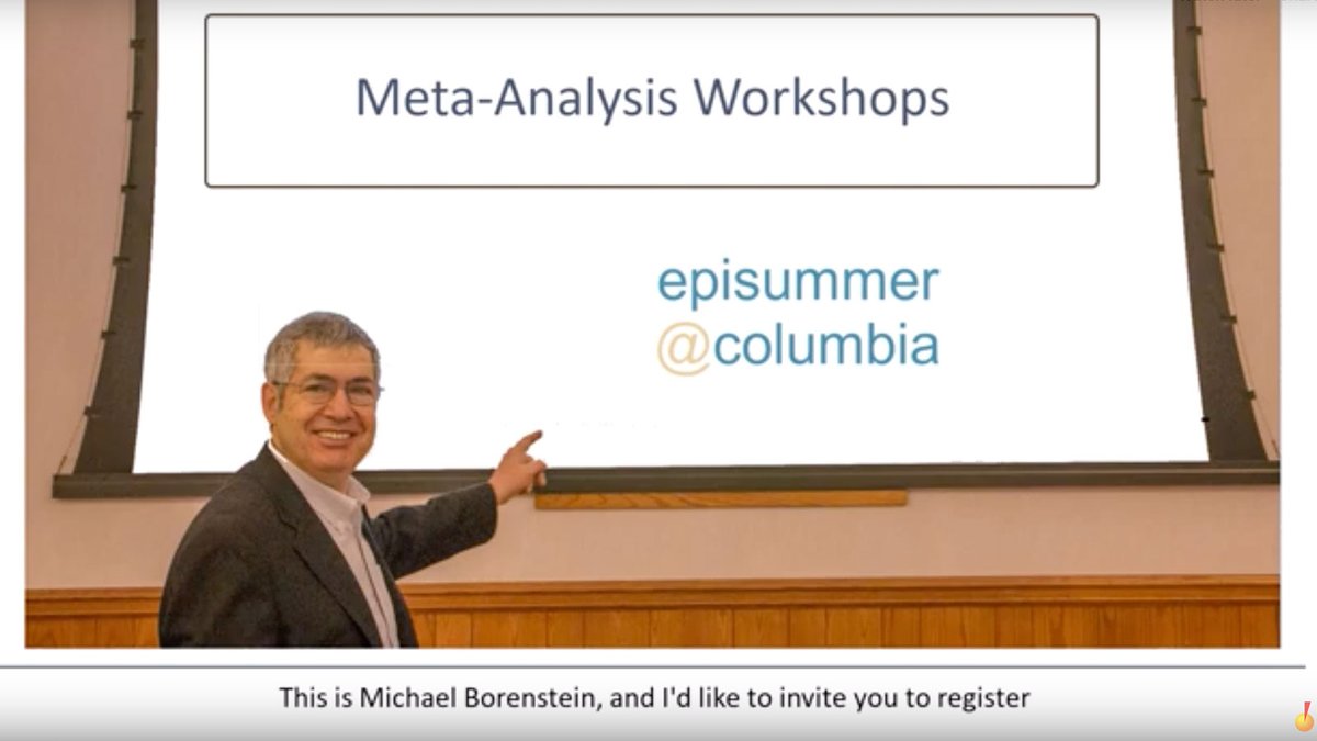 Columbia University will be offering an online course in Meta-Analysis in June. This is a substantially updated version of Michael Borenstein’s online course: bit.ly/4bQCs9W

See a short video about the course: bit.ly/3SL71Fa #metaanalysis