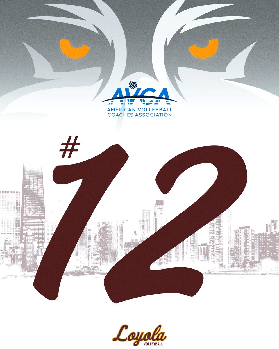 Loyola Chicago stays locked at No. 12 in the second-to-last @AVCAVolleyball Coaches Poll 🐺