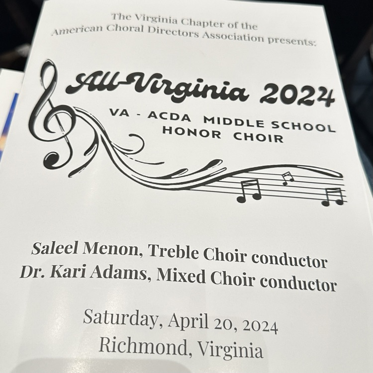 wbmbruins's tweet photo. Congratulations to our 10 chorus students who performed amazing concerts as part of the 2024 All-Virginia Choir!! 💙🌟🎶 #CooksKids https://t.co/JqT1I5s0FN