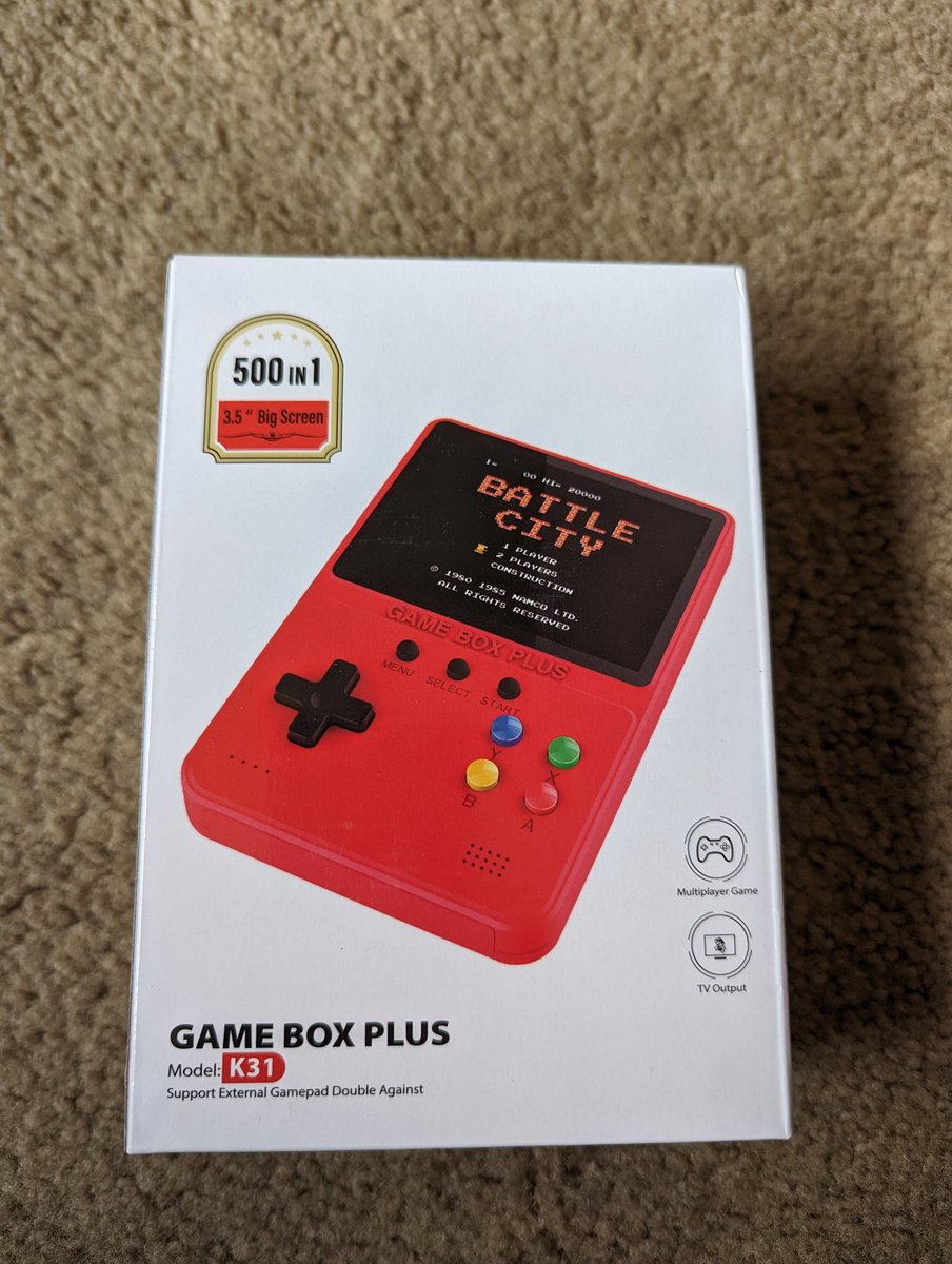 This arrived from @ChainSafeGaming today! Seeme I won the retro game console from the #LootGDC experience at #GDC2024. Thanks, and I'm looking forward to seeing what's included in the 500 games it comes with!