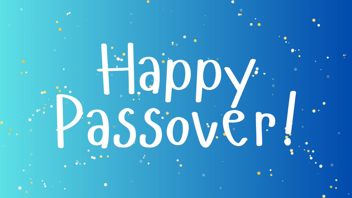 Wishing a happy Passover to all those out there celebrating. Chag Sameach