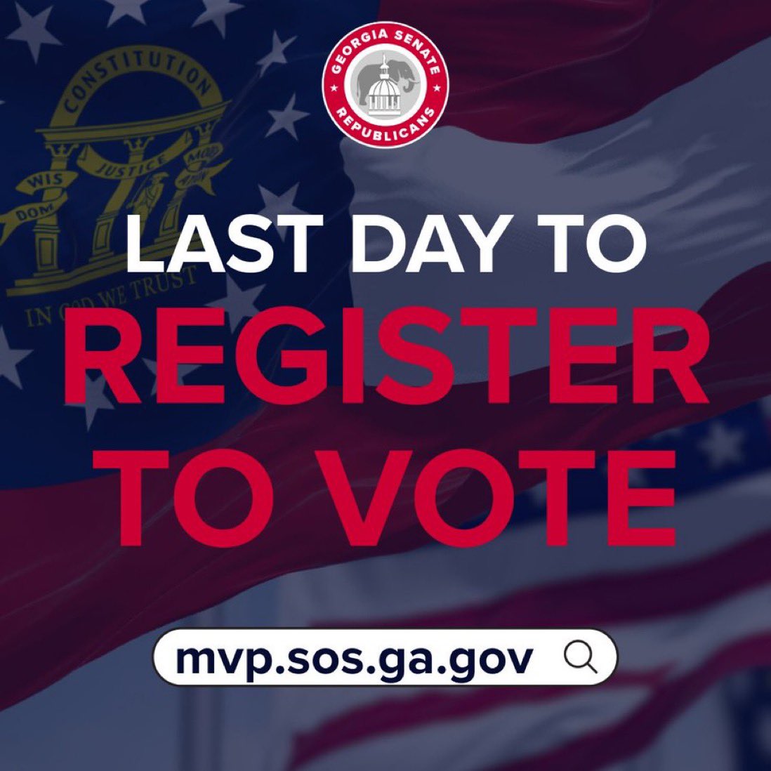 Today is the last day to register to vote for the May 21, 2024 Primary Election! Visit mvp.sos.ga.gov to check or change your voter registration!