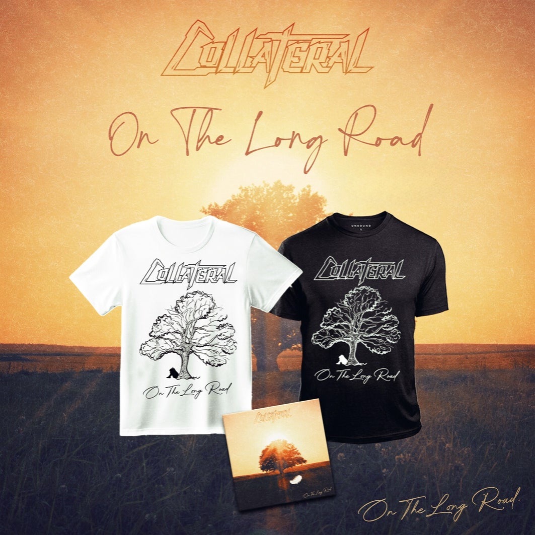 Celebrate with us the release of our new single 'On The Long Road' with these limited edition shirts. The Physical single CD also features a never before heard orchestral version of 'On The Long Road'. We only have less then 100 copies left! Collateralmerch.com