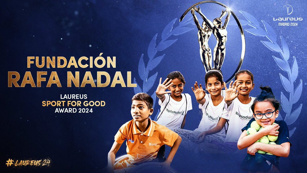 ¡HEMOS GANADO EL LAUREUS SPORT FOR GOOD! Gracias, @LaureusSport por creer, como nosotros, en el poder transformador del deporte. ➡️fundacionrafanadal.org/conocenos/noti…