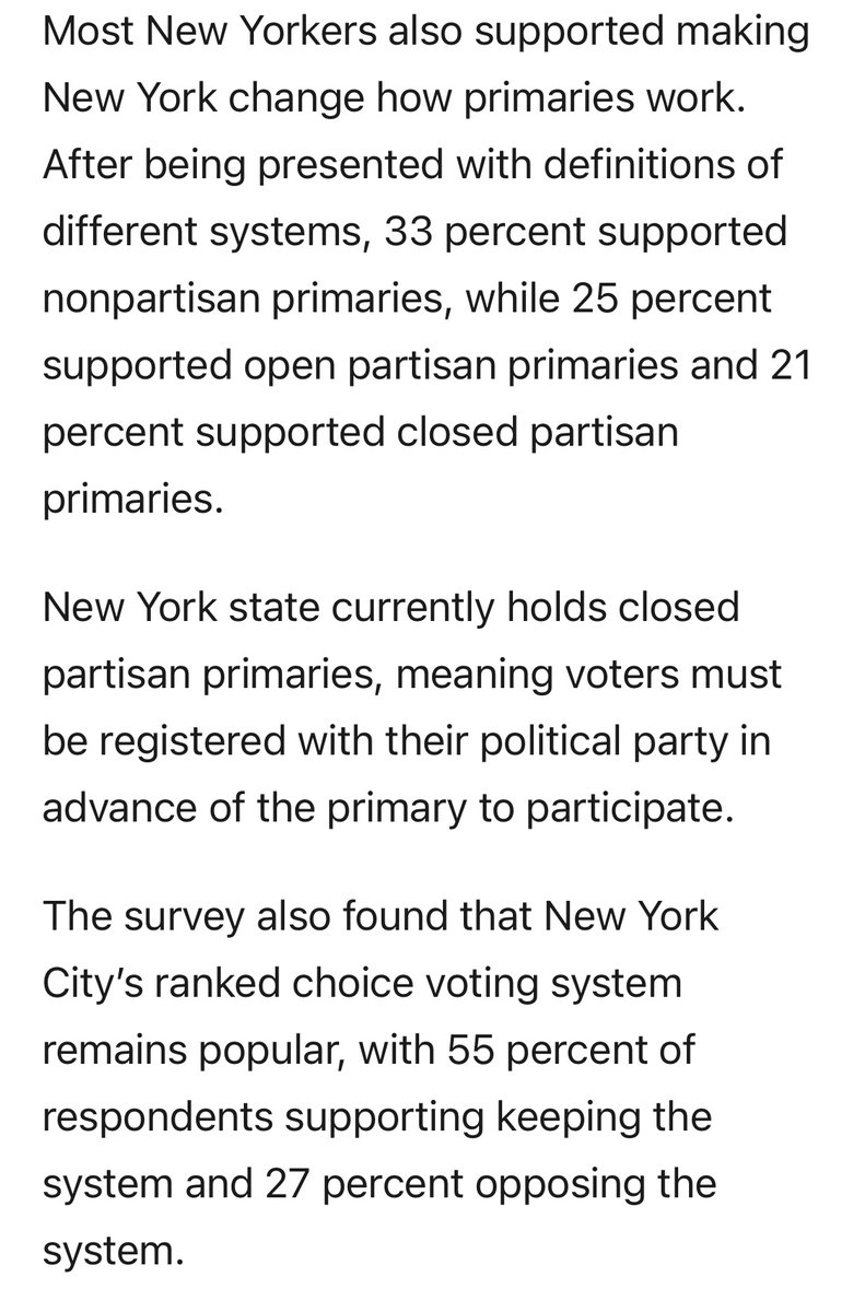 New Yorkers want #NonpartisanPrimaries, also known as #JunglePrimaries. And they like RCV too!